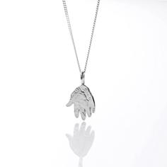 Hand Pendant  - "Woo, Lucky Me!! "- Sterling silver
