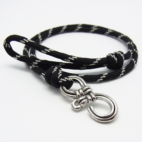 Knot Bracelet  -Black w/ Glow in Dark -Coming Home collection