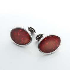 Frozen Floral 　Cuff-links　Red