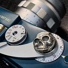 Skull -You Only Live Once. - Soft Release Button　Sterling Silver for Leica camera