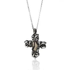The Rock’n Baroque DiamondPythonCross　Pendant
