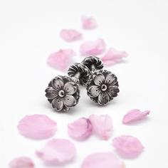 Sakura Cuff Links-Floral emblems of Japan-　Sterling Silver