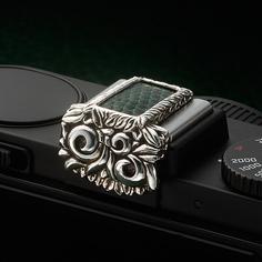 Mr.M for Leica X2 Hot Shoe Cover Forest Green Lizard