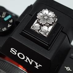 for Sony- Sakura Hot Shoe Cover Floral emblems of Japan Silver925