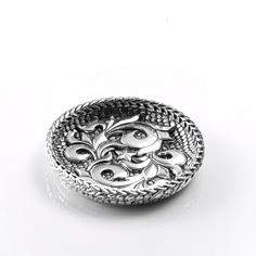 Ashtray - "Silver Cigar Leaves"- Silver 925
