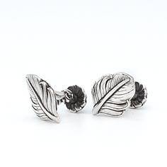 Laurel Cuff Links  Feather　Cuff-links