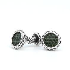 Laurel Cuff Links  　Cuff-links　Forest GreenLizard