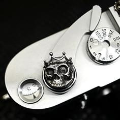The King. Skull Soft Release Button Silver925 for Leica camera