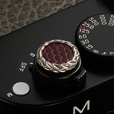 Mr.M Soft Release Button　Dark Wine Lizard for Leica M240
