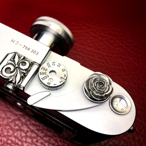 La Vie en Rose  Soft Release Button Silver925 for Leica camera