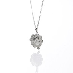 Clover Pendant  - "Woo, Lucky Me!! "- Sterling silver
