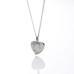 Heart　Pendant  - "Woo, Lucky Me!! "- Sterling silver