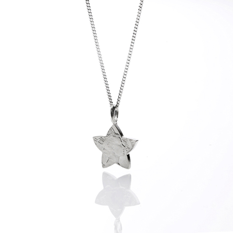 Star Pendant  - "Woo, Lucky Me!! "- Sterling silver
