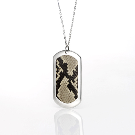 Wild Python DogTag　Necklace　(Large)　DiamondPython