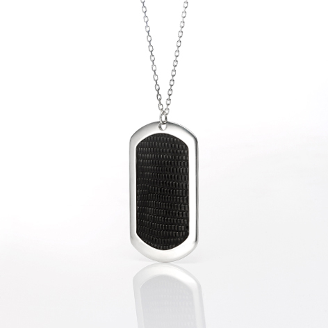 Wild Python DogTag　Necklace　(Large)　BlackLizard