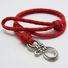 Knot Bracelet  -Red w/ Reflective - Coming Home collection