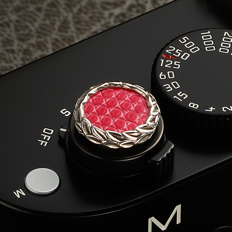 Mr.M Soft Release Button PeonyPink Lizard for Leica M240