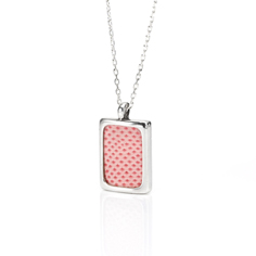 Wild Python Rectangle　Necklace　(Large)　Water Snake Pink
