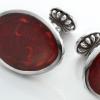 Frozen Floral 　Cuff-links(Large)　Red