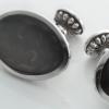 Frozen Floral 　Cuff-links(Large)　Gray