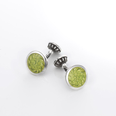 Frozen Floral 　Cuff-links(Small)　Green