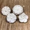Ume -Plum blossom-  Soft Release Button -Floral emblems of Japan- Silver925