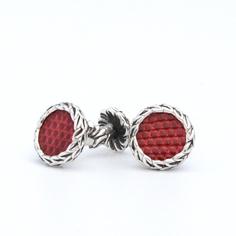 カフリンクス　パッションレッド リザード Laurel Cuff Links